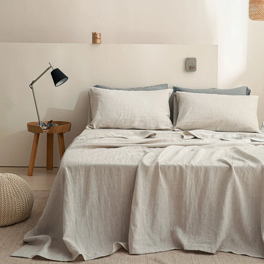 Simple Opulence 3 4 Piece Bed Linen Sheet Set French Flax