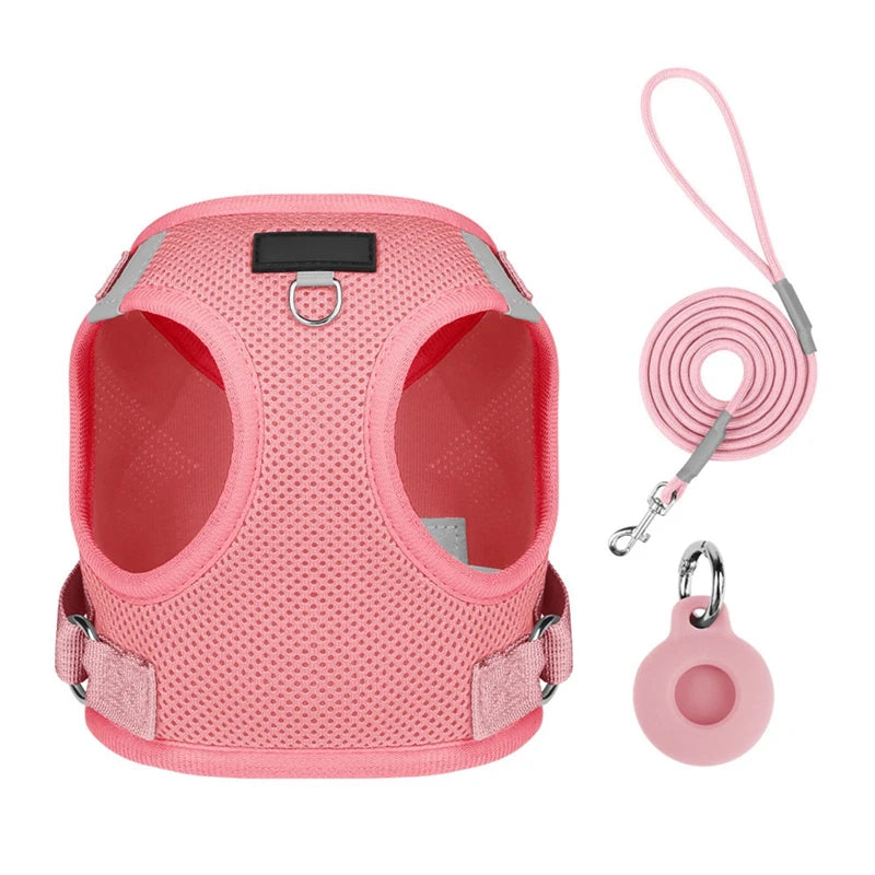 Nylon Pet Harness And Leash Set For Small And Medium Dogs And Cats Chest Strap