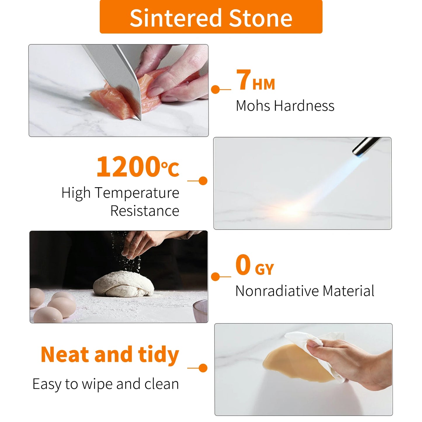 2 Tier Round Coffee Table With Sintered Stone Top And Metal Frame Living Room