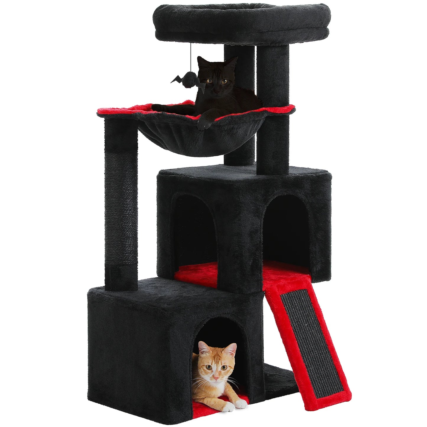 Four Level Cat Tree For Indoor Cats With Sisal Scratching Post And Condos