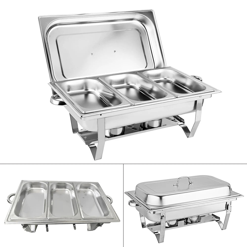 Stainless Steel Tableware Set Folding 3-Frame Dining Stove 4KG Ideal For Buffets Hotel