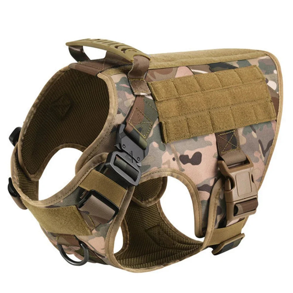 Military Large Dog Harness Tactical Training Vest For German Shepherd Malinois