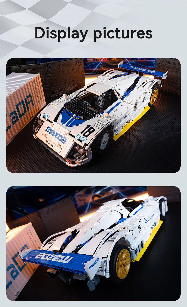 CaDA 1 To 10 Mazda 787B Racing Car Building Blocks Model Kit