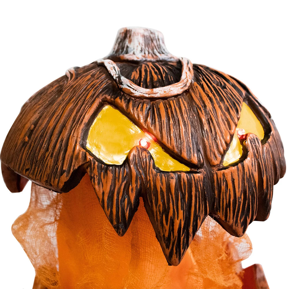 2023 New Spirit Halloween Gourdo Animatronic Pumpkin Head with Rising and Falling Action and Terrifying Sounds for Halloween Decor