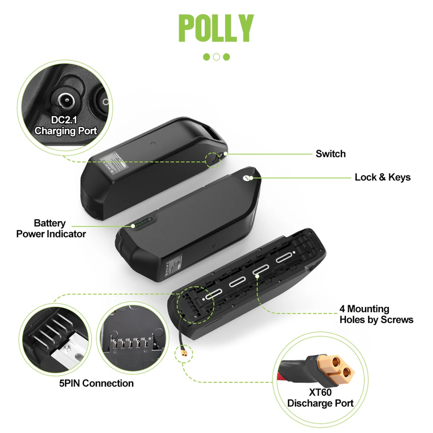 Ebike Battery 48V Lithium Pack For Bafang Tongsheng
