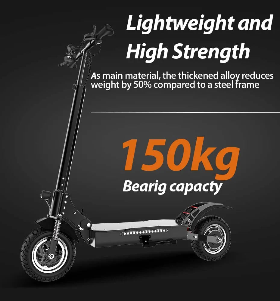 Adults Electric Scooter 2500W Foldable 10 Inch Pneumatic Tires 60 To 80km Range