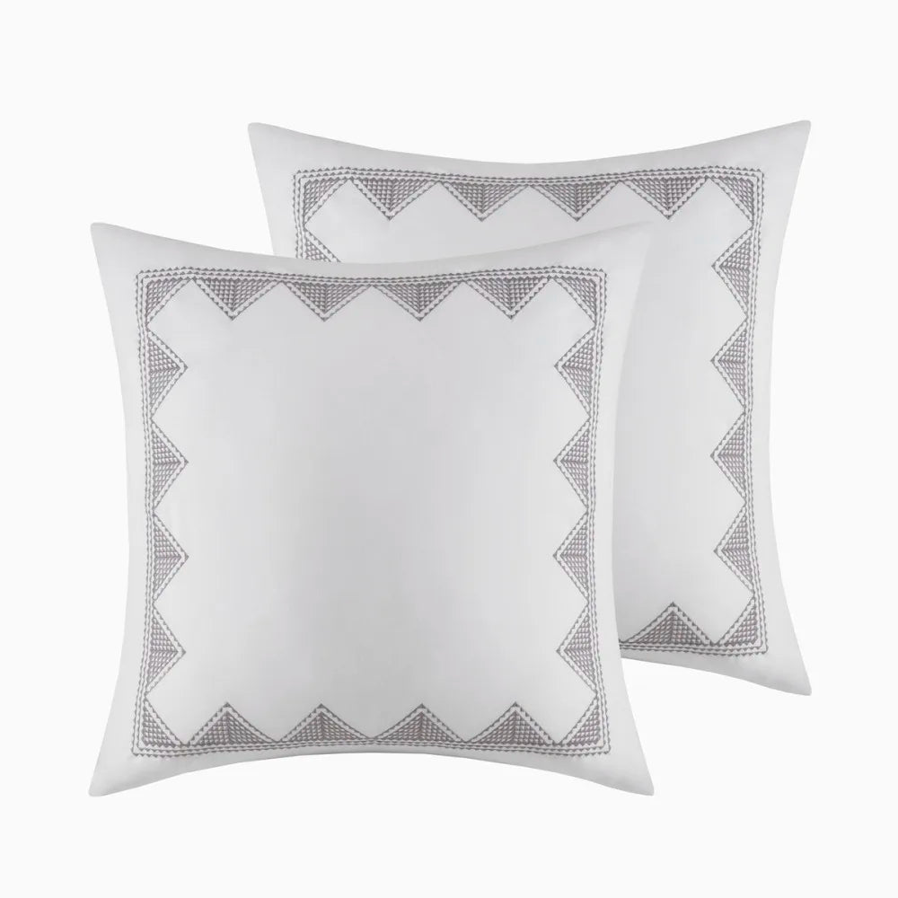 Full Queen Cotton Printed Duvet Cover Set With Chenille