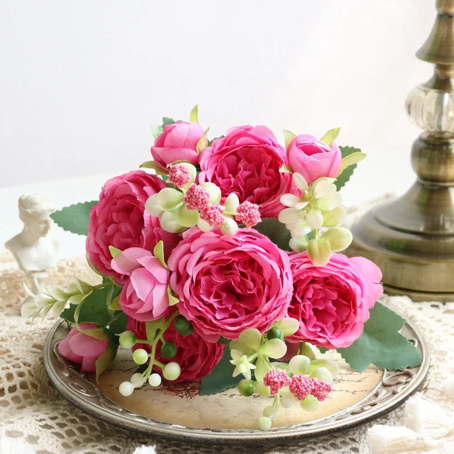 Artificial Rose And Peony Flowers Set One To Three Pcs High Quality Wedding Arch