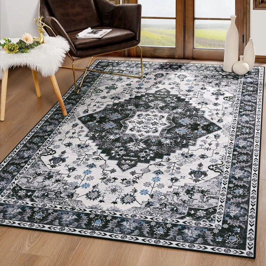 Soft Boho Rug for Living Room and Bedroom Large Vintage Area Carpet for Kids and Adults