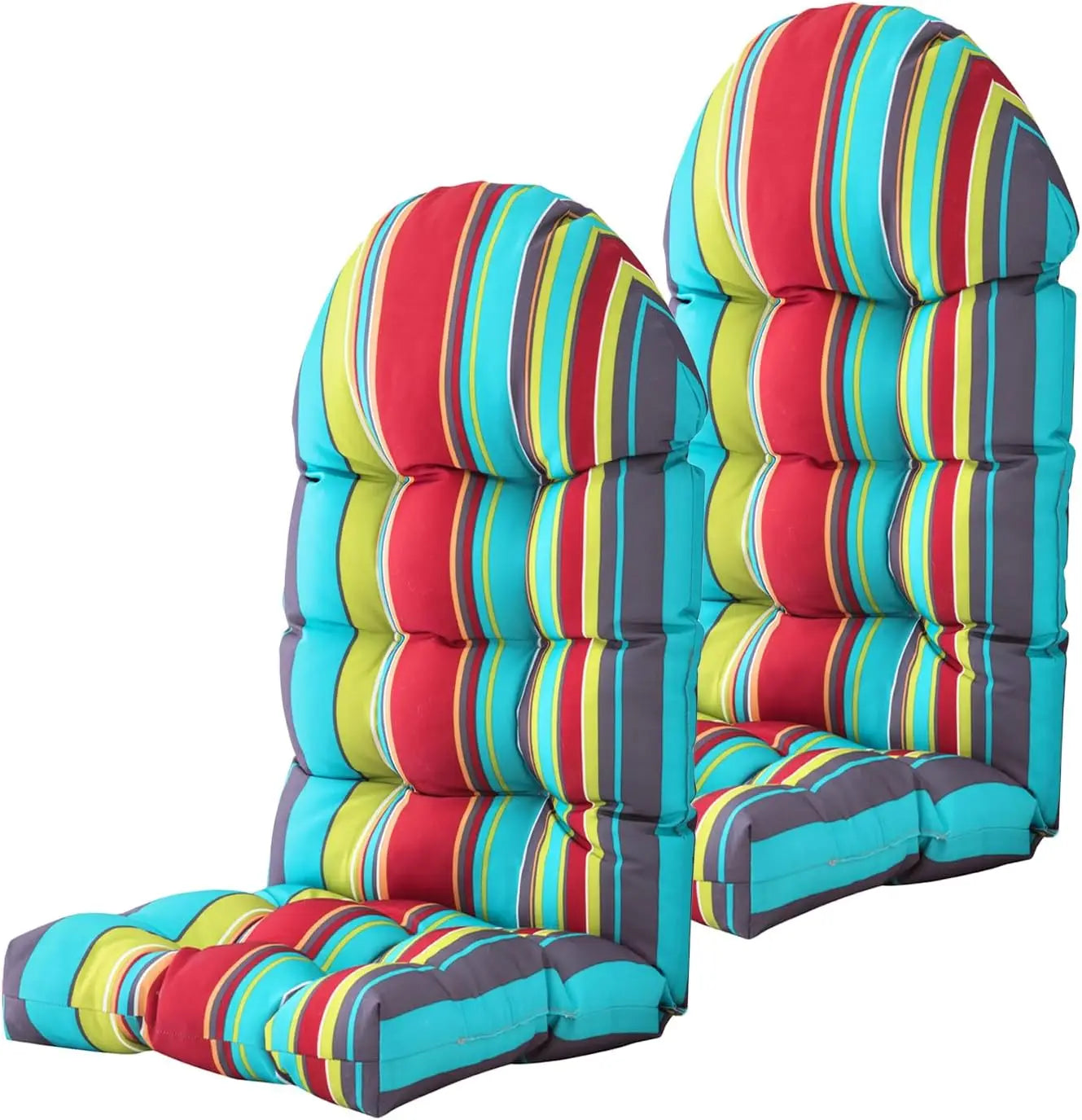 Weather Resistant Adirondack Chair Cushions High Back Indoor Outdoor Tufted Pads