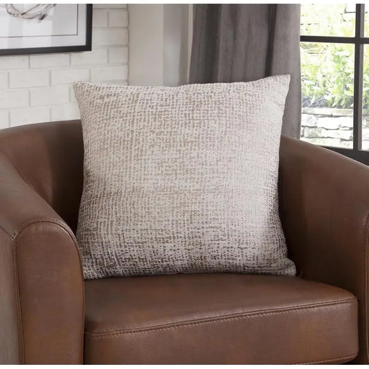 Blake Lyra White Gold Decorative Throw Pillow 18x18 Inches Soft Plush Cushion