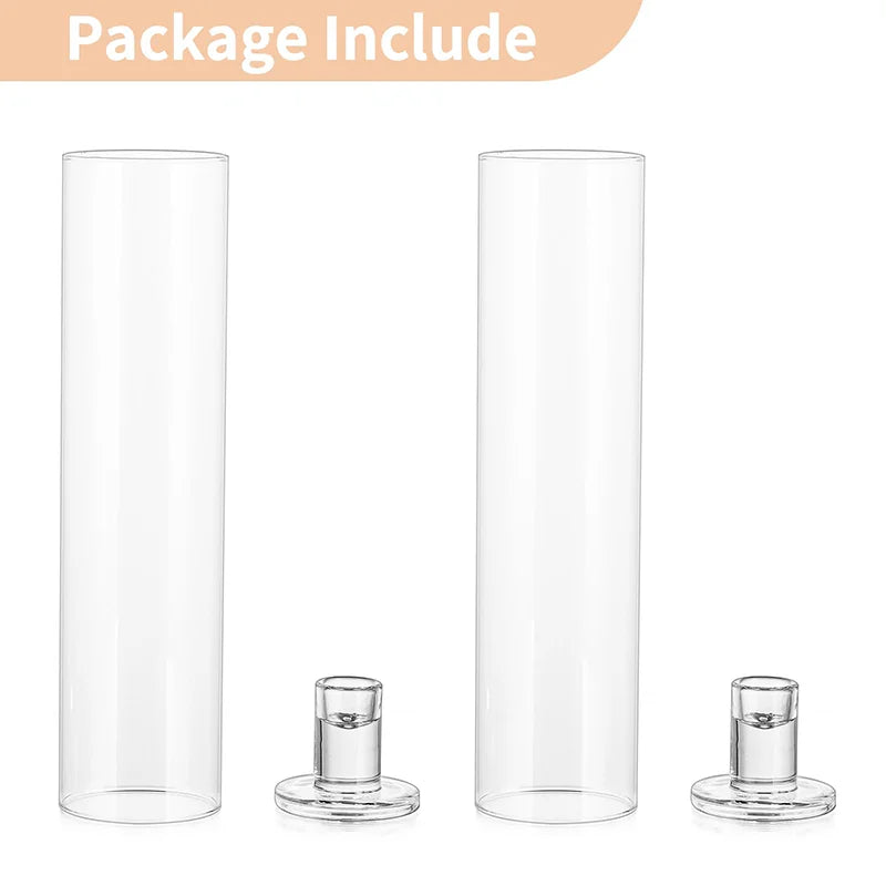 Wind Resistant Hurricane Candle Holders Cylindrical Covers