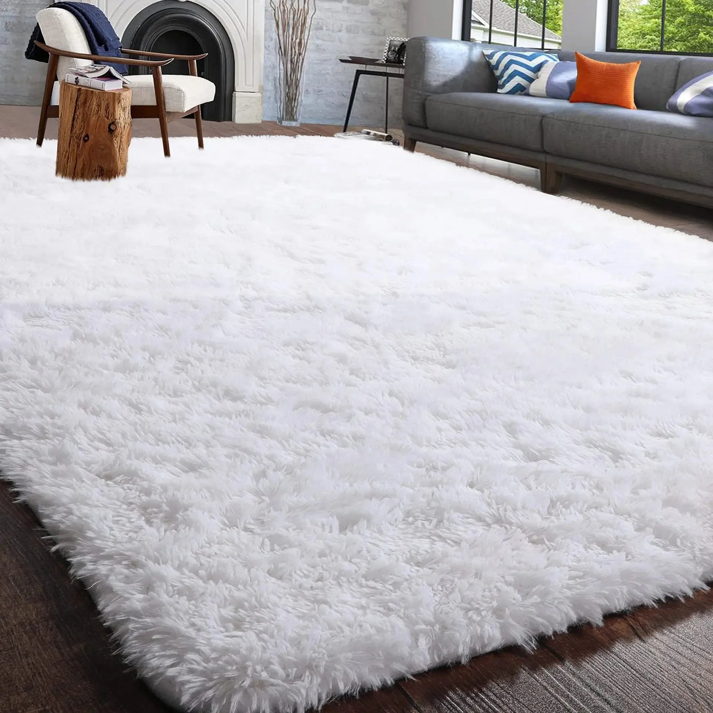 Fluffy Rugs for Bedroom Fuzzy Area Rugs for Living Room Soft Kids Carpet Non Slip for Hardwood Floors Room Decor