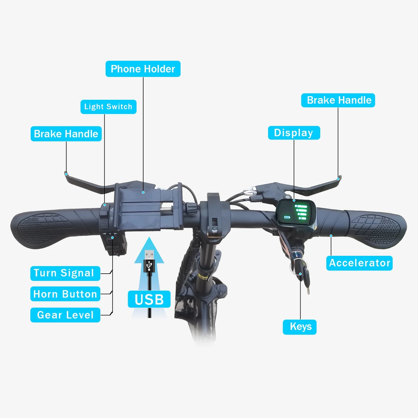 DeePower K300 Folding Electric Bike 21MPH 400W Motor
