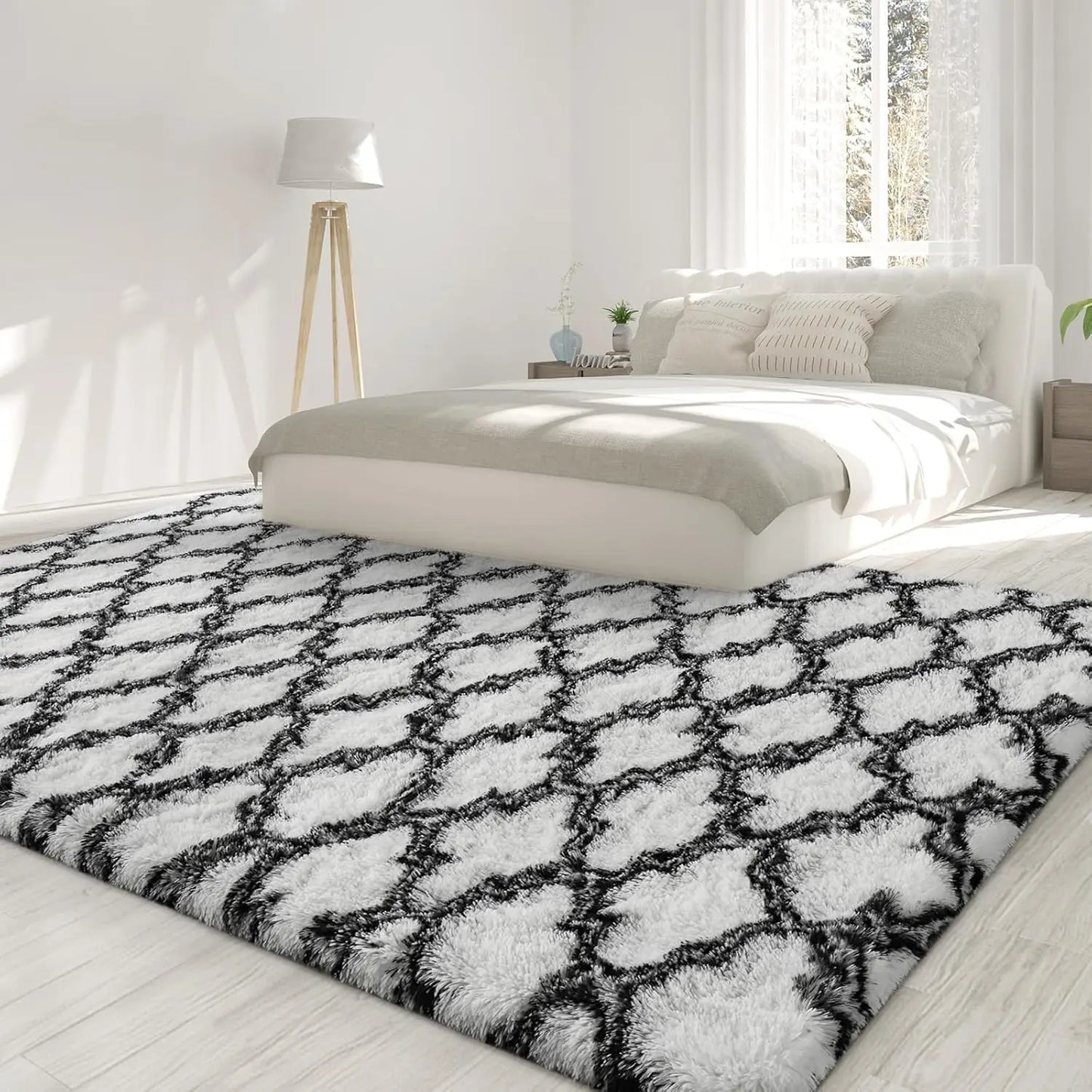 Large Shag Area Rugs for Bedroom Super Soft Plush Fluffy Carpet Non Slip Indoor Floor Rug for Kids Nursery Girl
