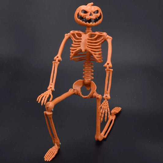 Poseable Halloween Skeleton Prop Full Size 35 Inch Decor