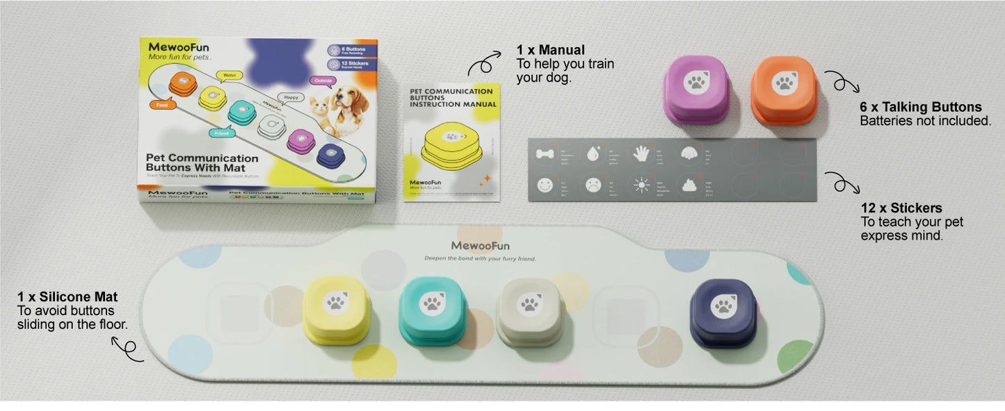 Mewoofun Voice Recording Button For Dog Training Toys