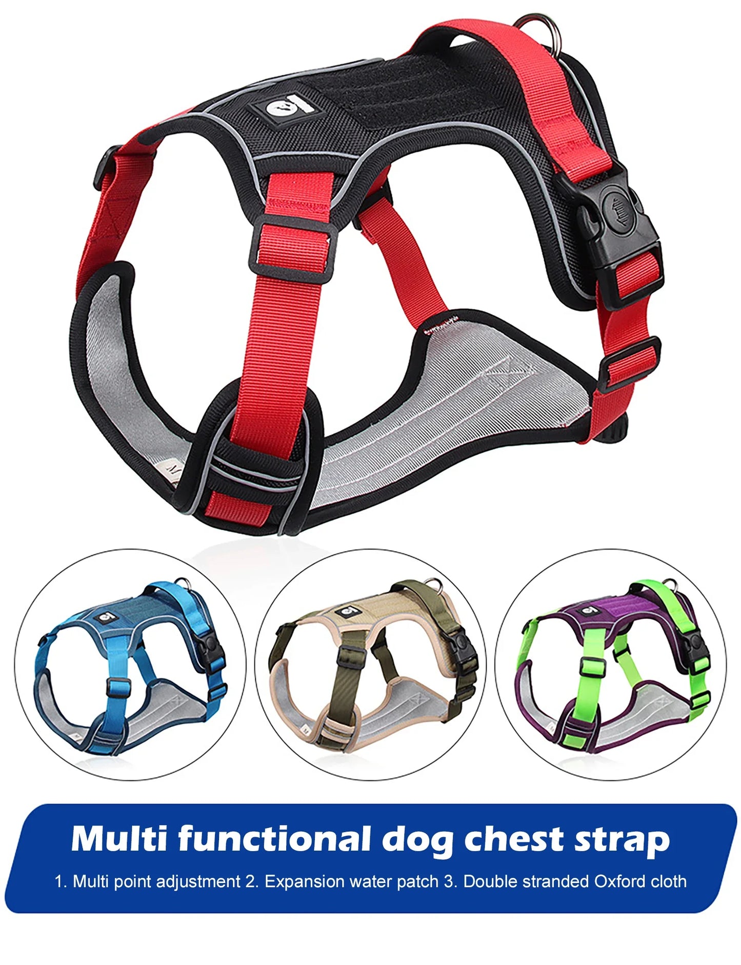 Reflective Dog Harness Medium Large Tactical Vest 1680D
