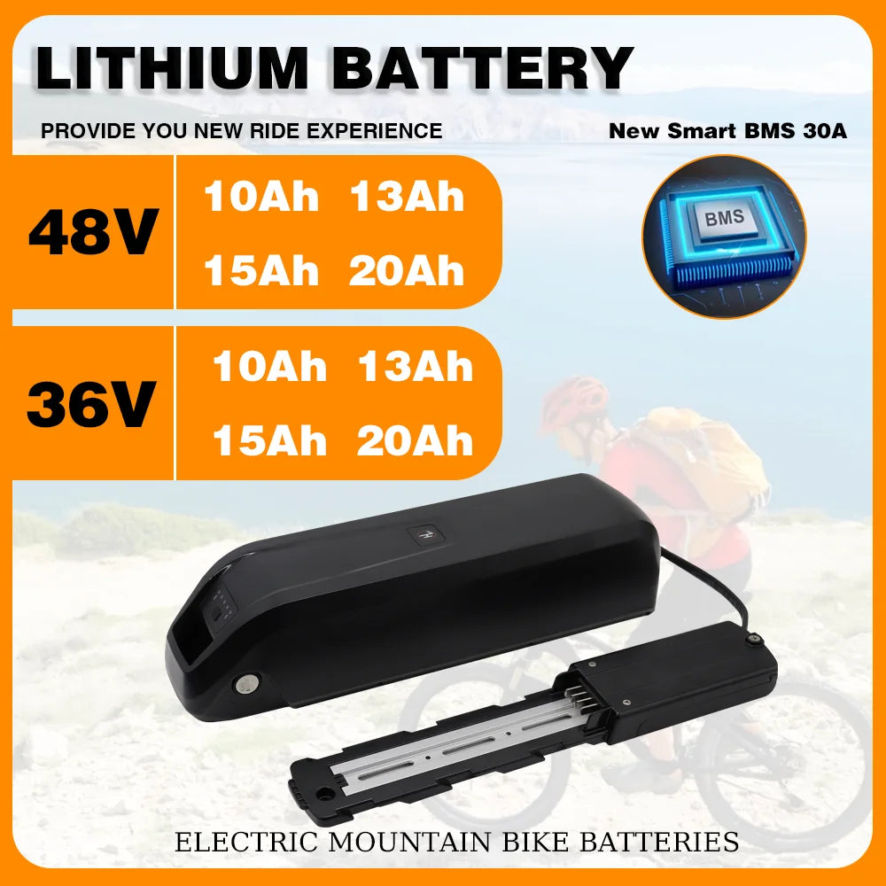 48V Li Ion Ebike Battery 10 20Ah For High Power Long Range