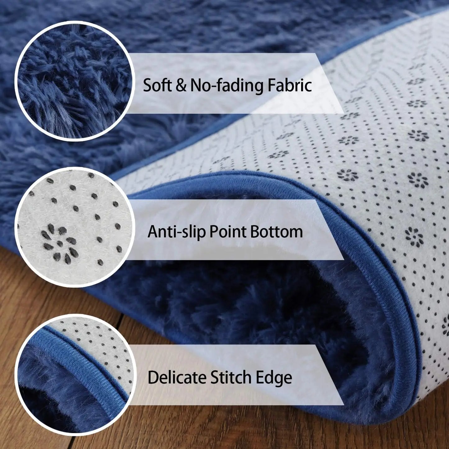 Fluffy Rugs for Bedroom Fuzzy Area Rugs for Living Room Soft Kids Carpet Non Slip for Hardwood Floors Room Decor
