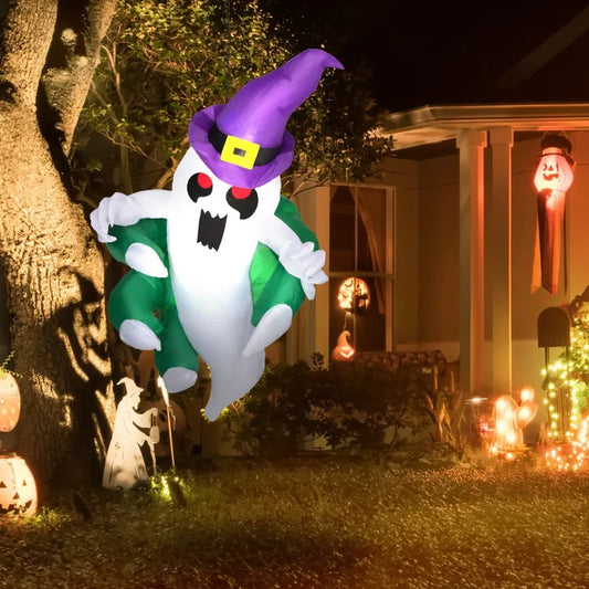 3.9ft Inflatable Halloween Window Sticker Ghost Display