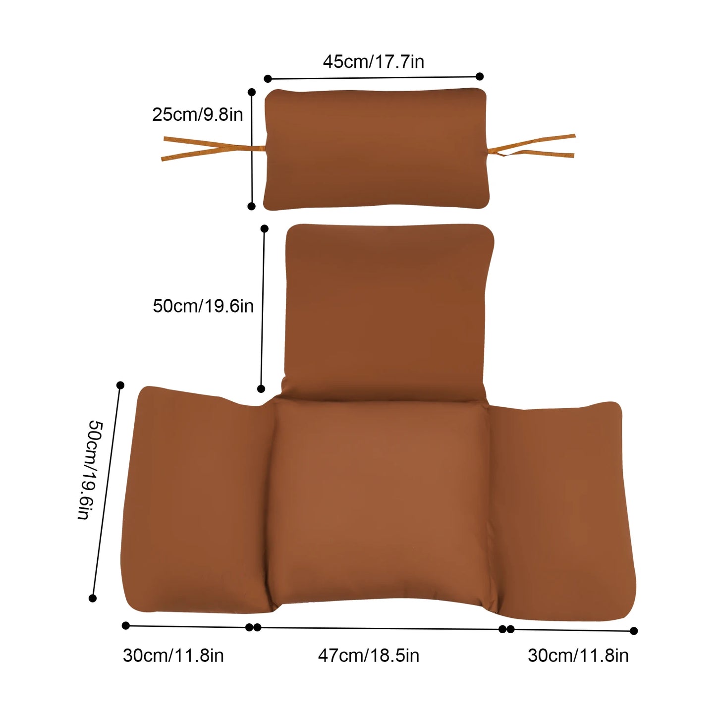 Solid Color Hanging Swing Egg Chair Cushion Durable Sofa Cushion Hanging Basket Swing Cushion Removable and Washable
