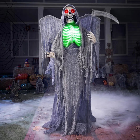 67 Inch Outdoor Grim Reaper Animatronic Sound Activation