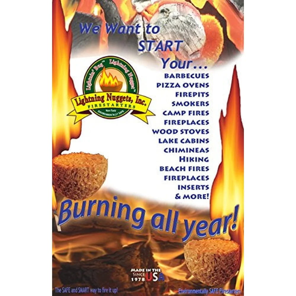 All Natural Pine Scented Fire Starters 50 Count Outdoor Use