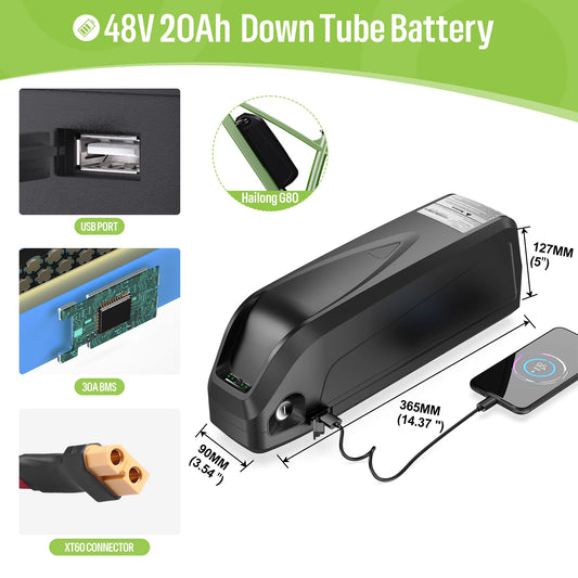 Ebike Battery 48V Lithium Pack For Bafang Tongsheng