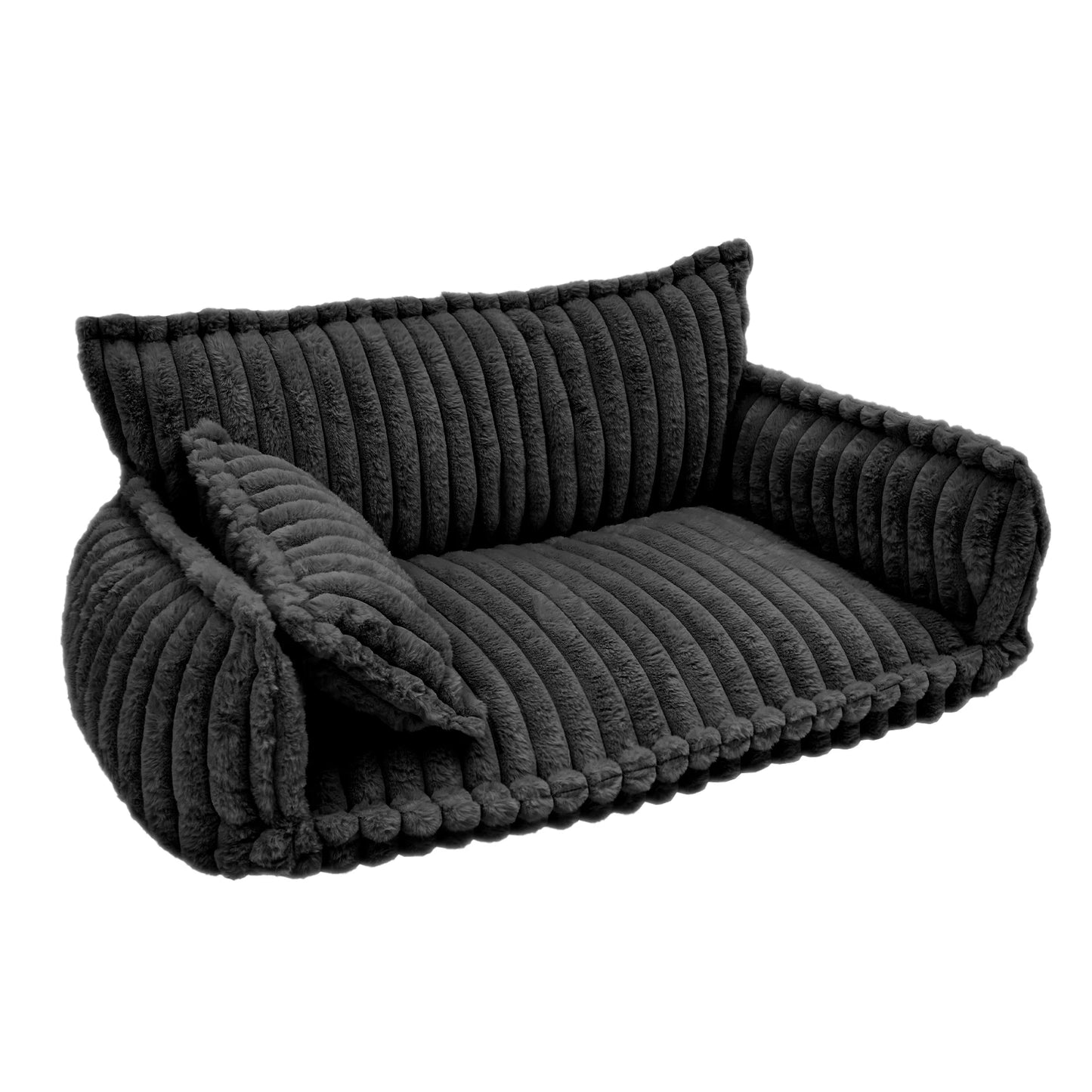 Pet Couch With Removable Washable Cover Calming Plush Bed For Cats And Dogs