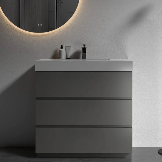Alice 36 Inch Bathroom Vanity With Overflow And Sink