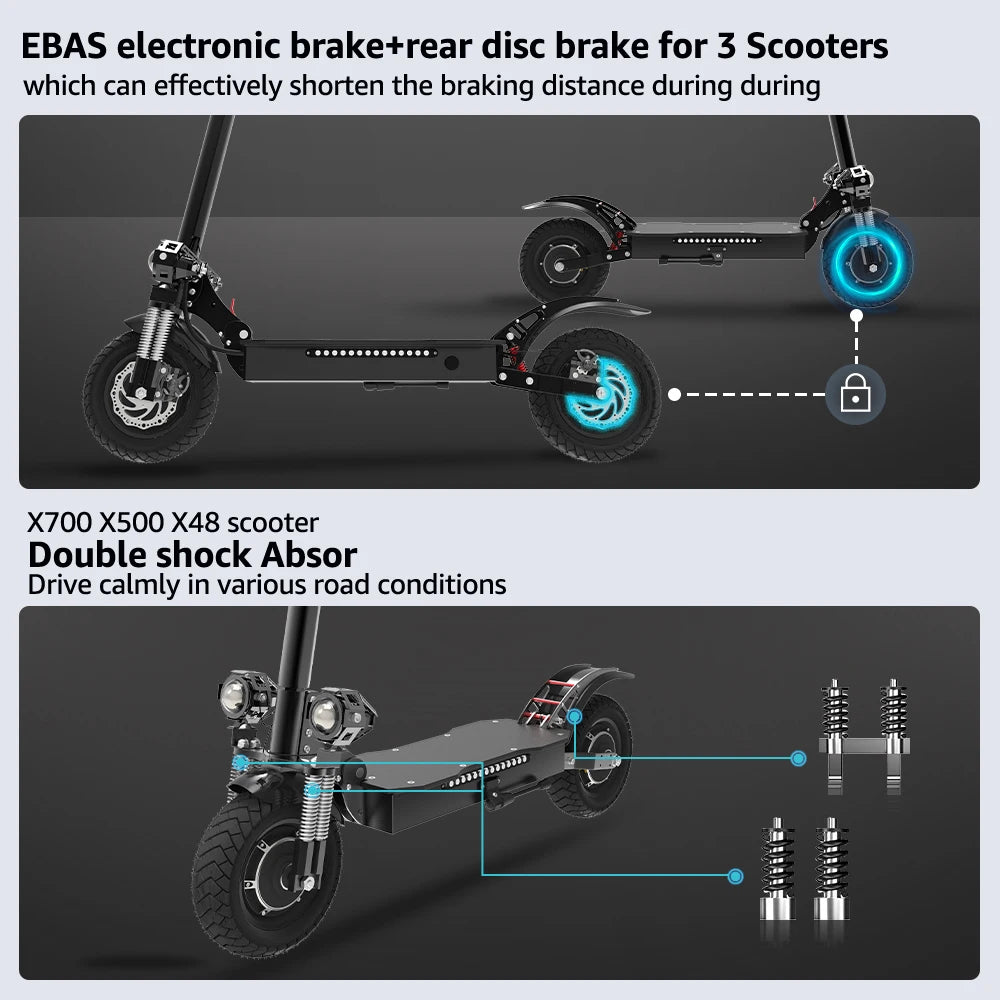 Dual Motor Electric Scooter For Adults Foldable 72V 85 KmH