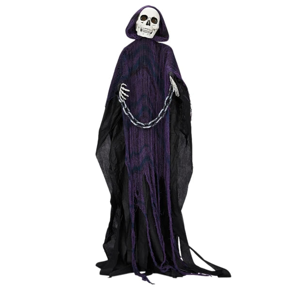 Life Size Grim Reaper Animatronic 6ft Decoration With Sound