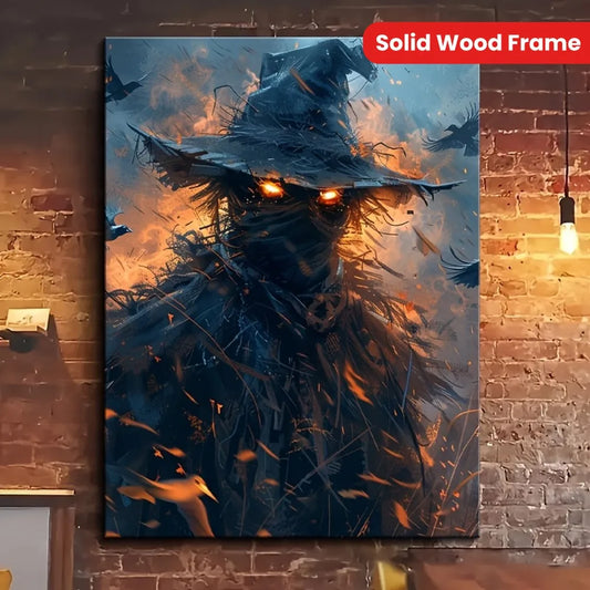 1.5 Inch Solid Wood Frame Halloween Ghost Art Deco Wall Decor