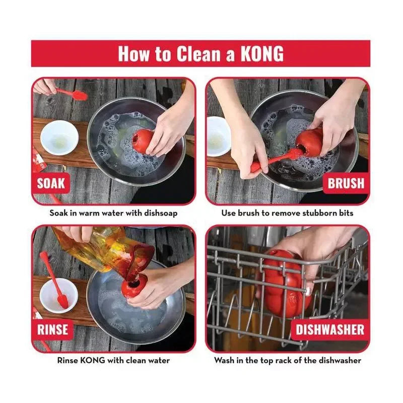 Classic Red Refillable Rubber Dog Toy for Stimulation
