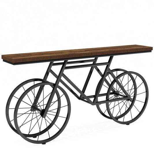 Tribesigns 70.9 Inch Extra Long Console Table Narrow Sofa With Bicycle Base