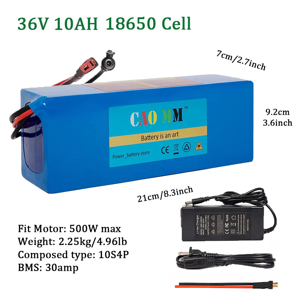 36V 48V Ebike Battery 10Ah 14Ah 16Ah 20Ah For 200 To 1200W