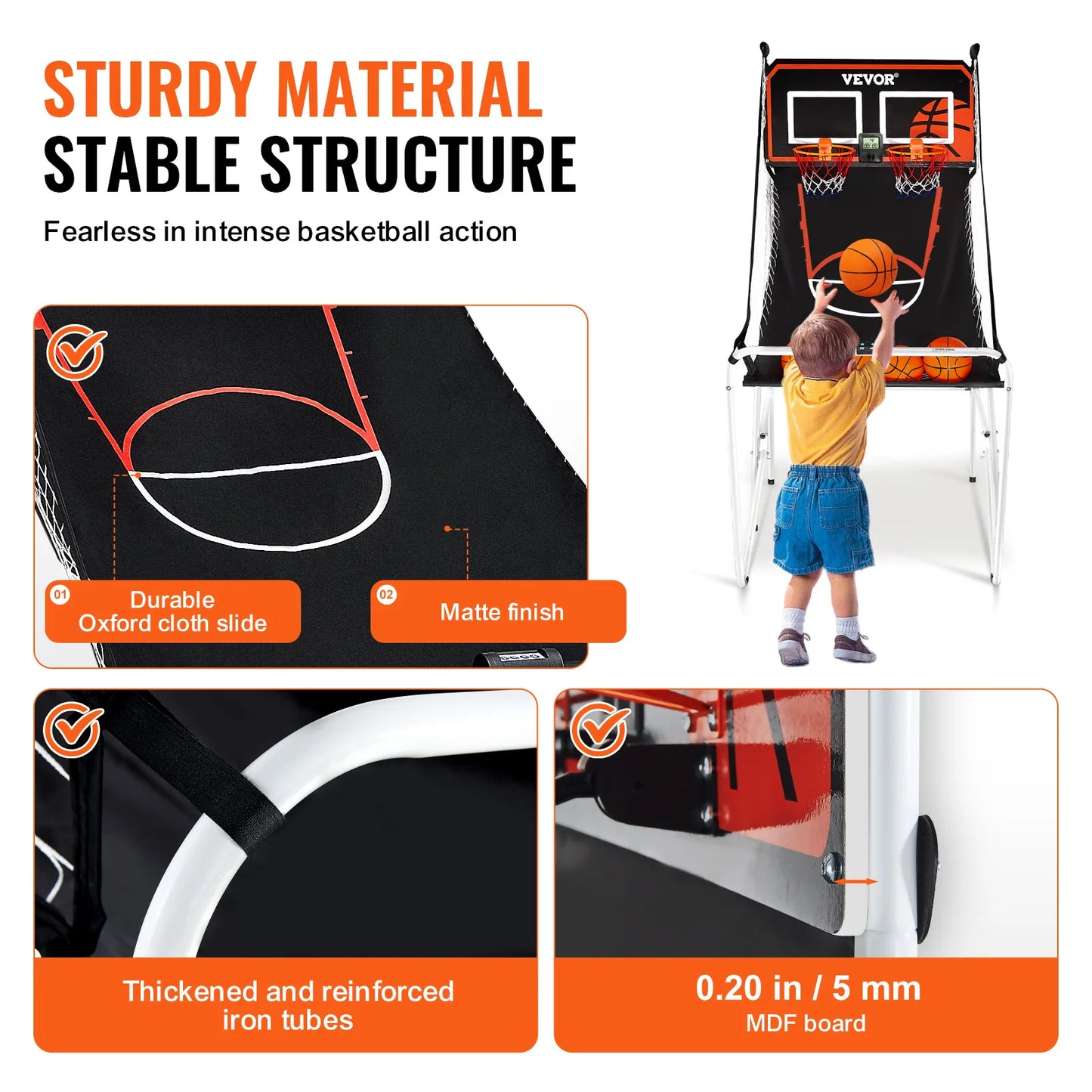 SucceBuy Foldable Basketball Arcade Game 2 Player Home