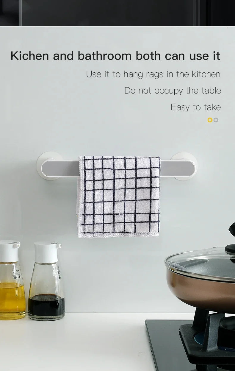 Self Adhesive Wall Mounted Towel Rack Bar Kitchen Organizer