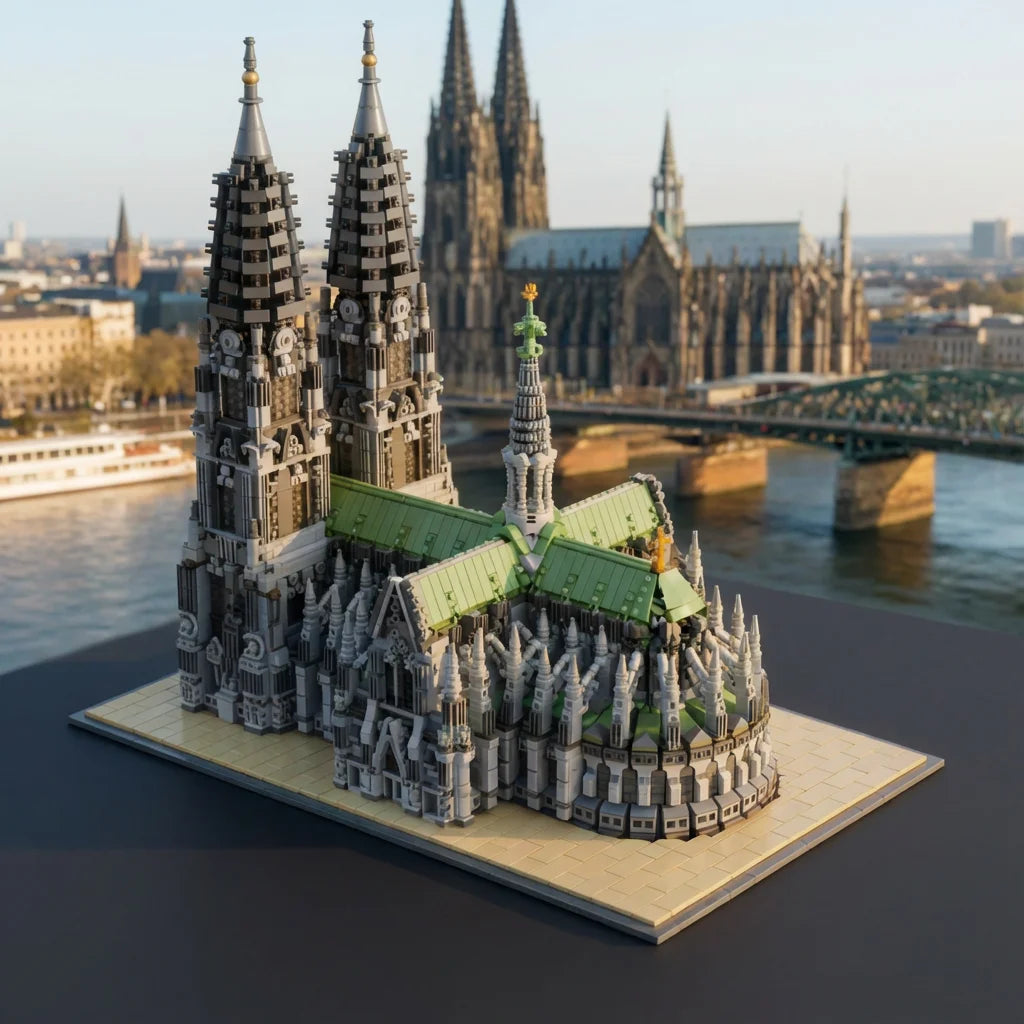 Cologne Cathedral Building Blocks Gothic Church Architecture Kit For Adults