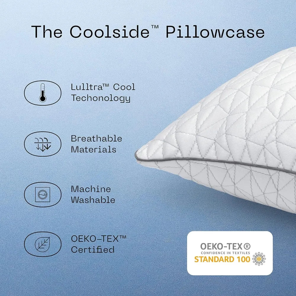 Eden Pillow Queen Bundle With Coolside Pillowcase Waterproof