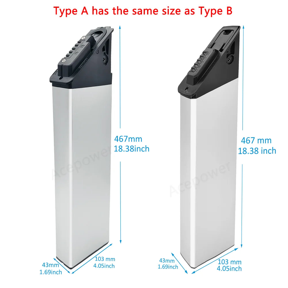 Lectri XP Step Thru Ebike Battery 48V 10.4Ah 12.8Ah 14Ah