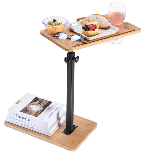 Vantic C Shaped End Table Side Table With Metal Frame