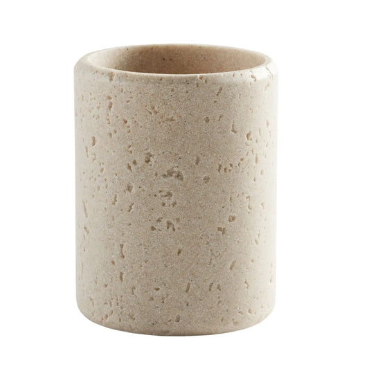 Faux Stone Toothbrush Holder Ceramic Cup Toothpaste Organizer