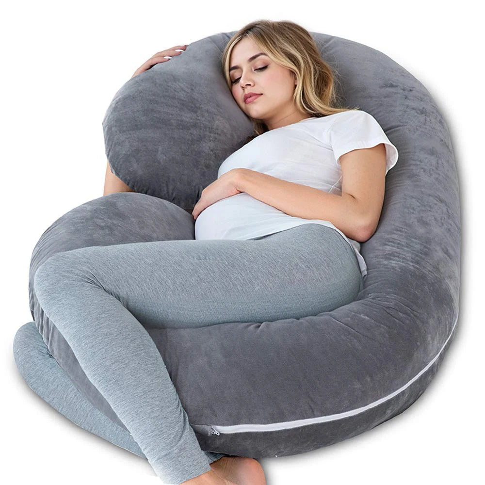 G Shaped Pregnancy Pillow Full Body Maternity Pillow With Removable Cover