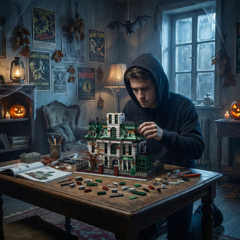 Addams Spooky Manor Building Blocks Nightmare Castle Model Toy for Adults