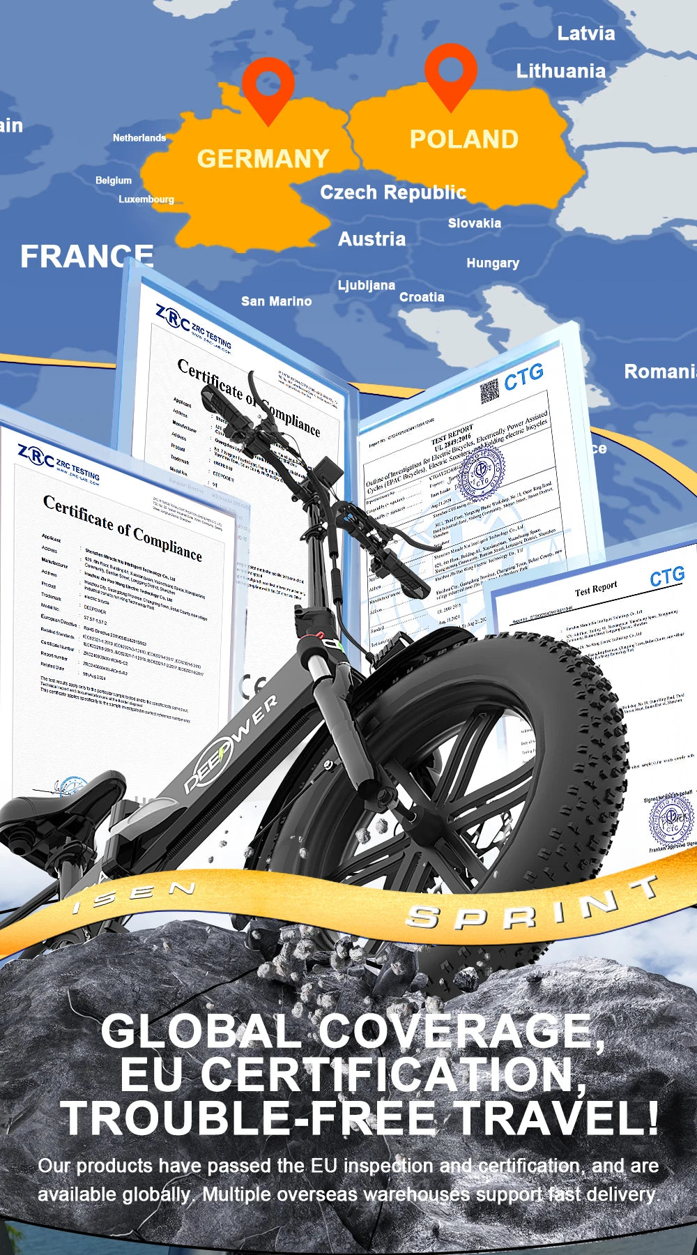 DeePower K300 Folding Electric Bike 21MPH 400W Motor