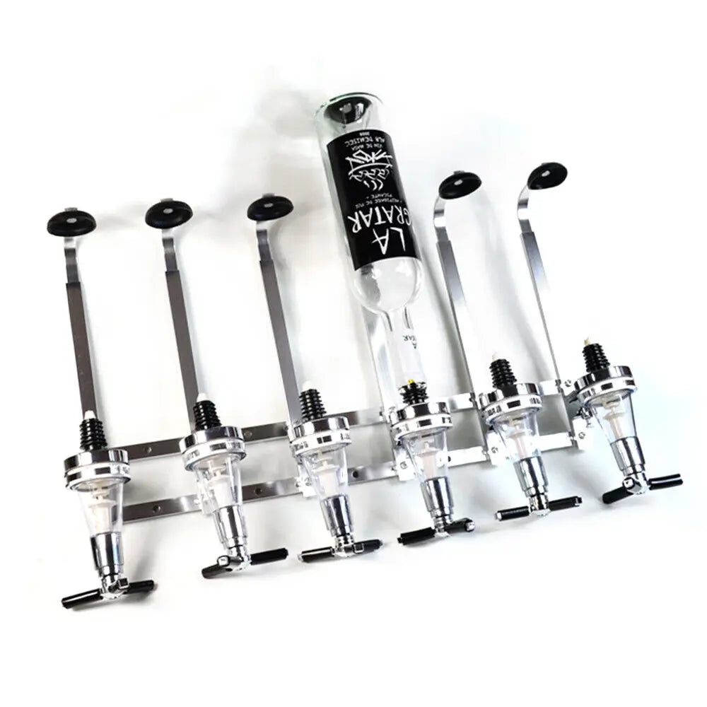 Six Bottle Wall Mounted Liquor Dispenser For Bar Wine Home
