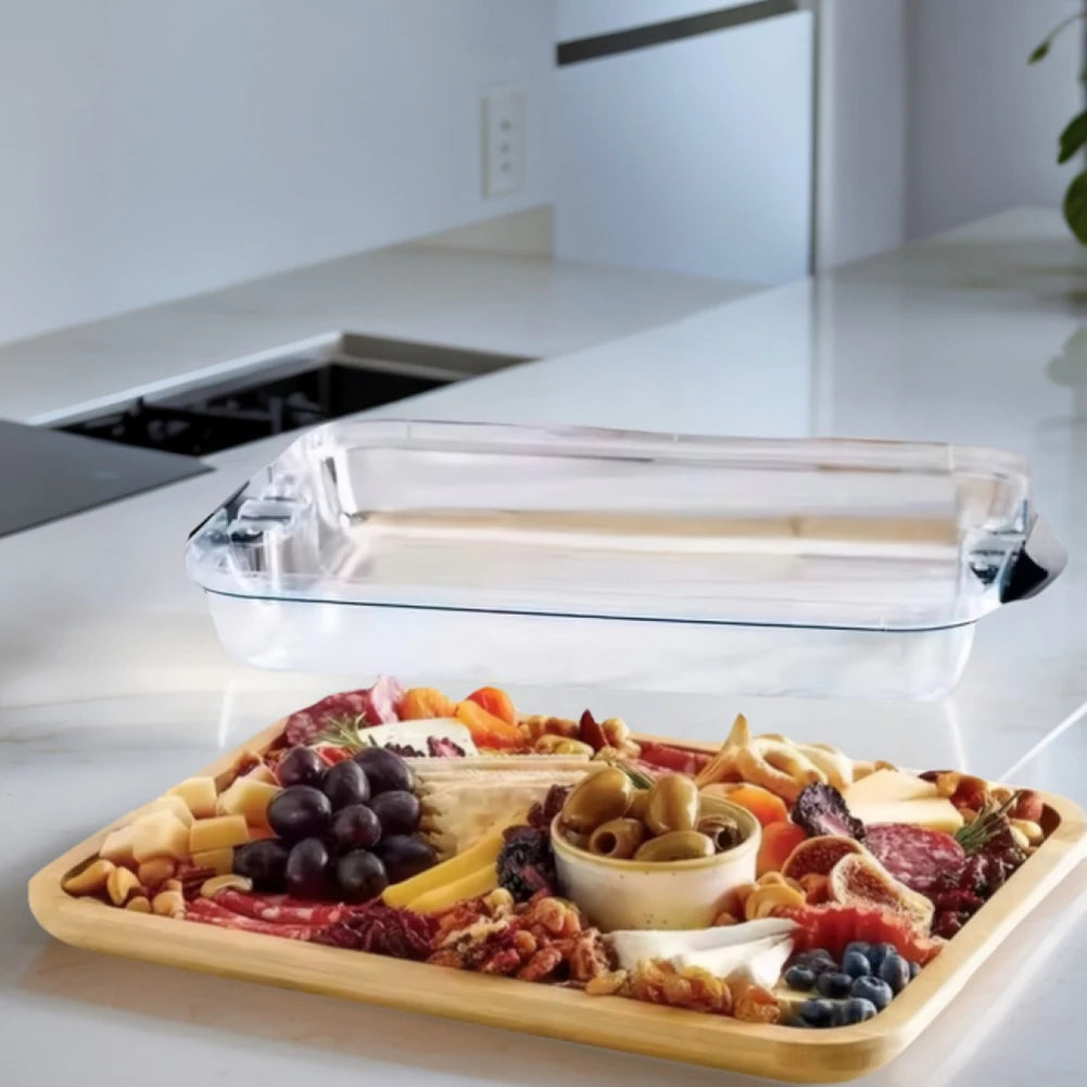 Reusable Bamboo Cheese Board With Lid Charcuterie Tray