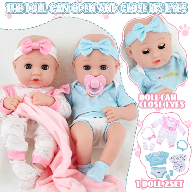 16 Inch Reborn Doll Lifelike Full Body Silicone Girl Toys